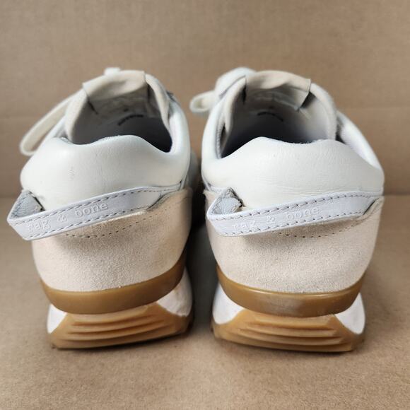 Rag & Bone Womens Retro Runner Sneakers US 9 EU 40 Antique White Gum Sole EUC - Picture 7 of 16